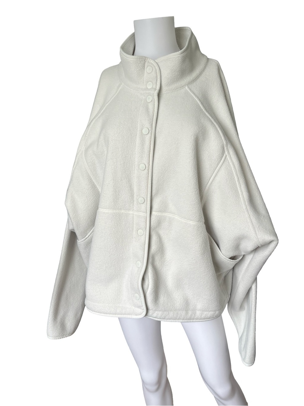 Outdoor Voices Recfleece Snap Jacket Oversized Neutral Casual Womens Size XXXL